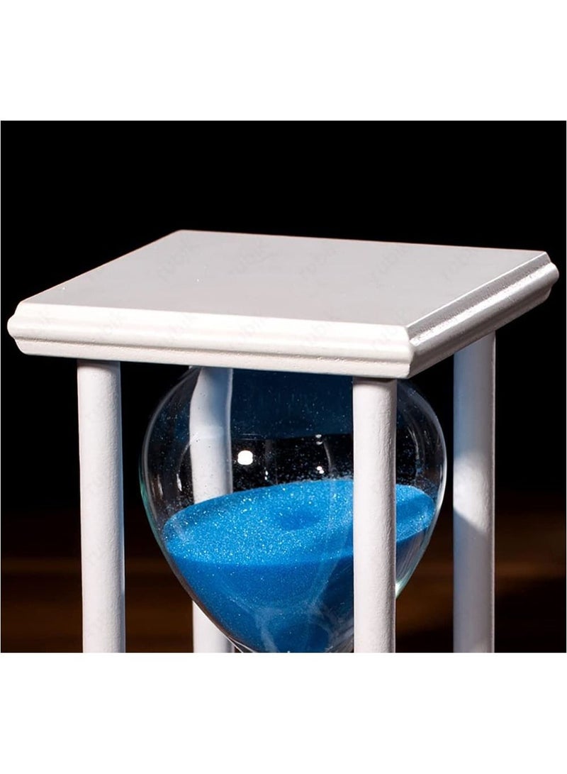 Rubik Hourglass 30 Minutes Sand Timer Sandglass Creative Vintage Clock Timer for Kitchen Home Office Decoration (White/Blue)  - Image 5