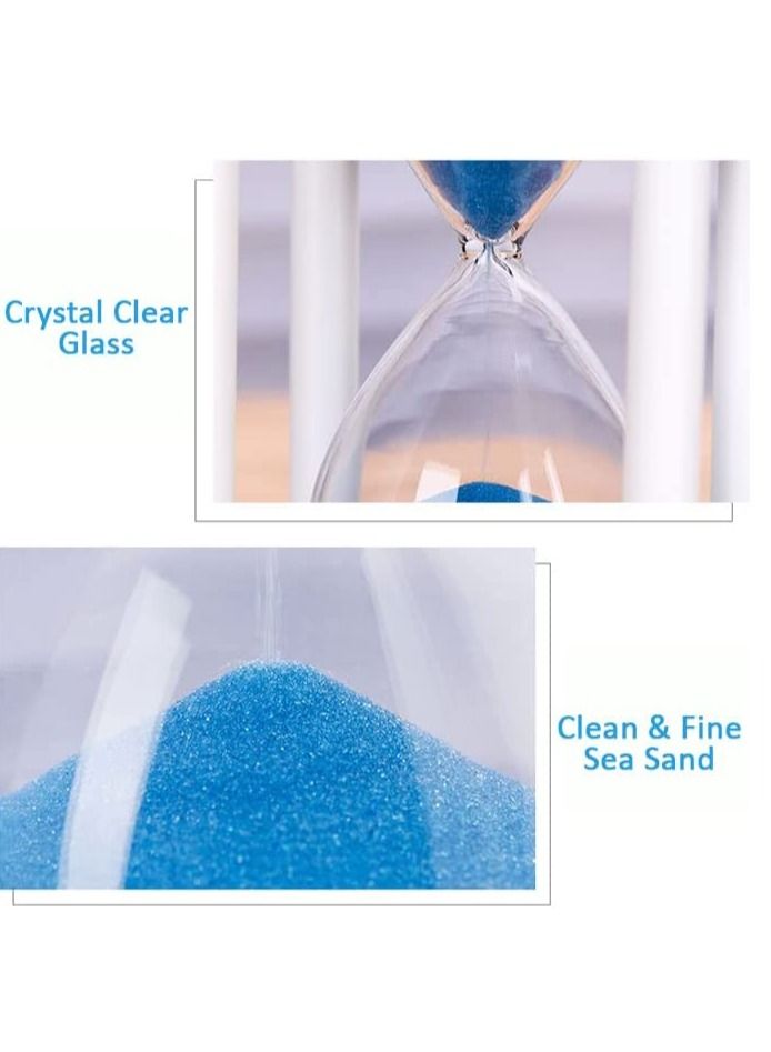 Rubik Hourglass 30 Minutes Sand Timer Sandglass Creative Vintage Clock Timer for Kitchen Home Office Decoration (White/Blue)  - Image 3