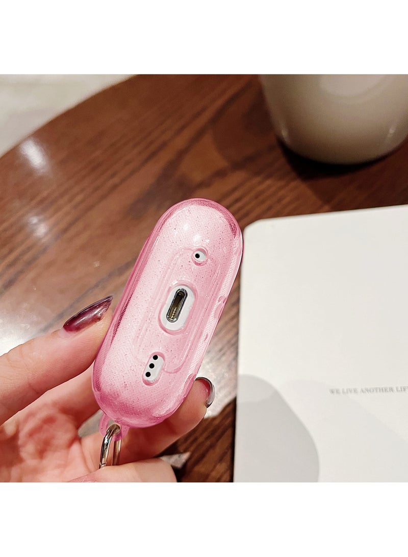 Barakah Glitter Silicone Case for Airpod Pro, Case with Keychain Glitter Butterfly Pattern Design Smooth Protective Case Soft Case Soft Touch Case Shockproof Silicone Case with Butterfly Accents for Girls - Image 5