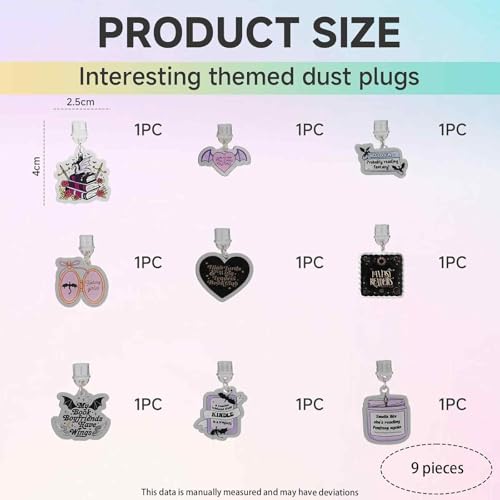 FFZDENA 9 PCS Charging Port Protector, Anti Dust Plug Type C for Phone, USB C Protector Cap, Mobile Speaker Dust Protector, Phone Speaker Dust Protector, Charging Accessories, Cool Gadgets for Tech Lovers - Image 2