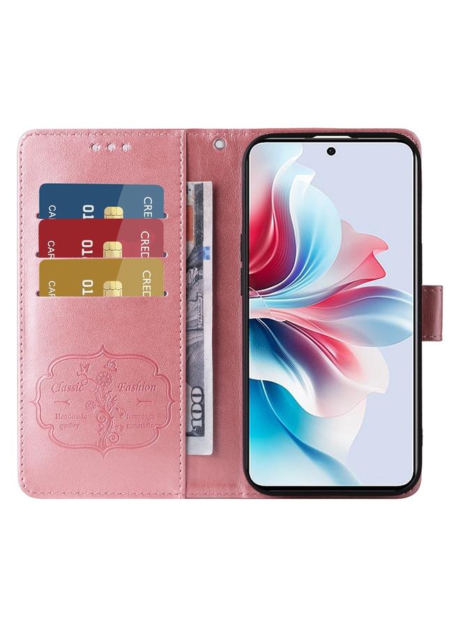 S-TOP Case For OPPO Reno11 F / F25 Pro Global Embossed Butterfly Flowers Leather Phone Case - Image 4