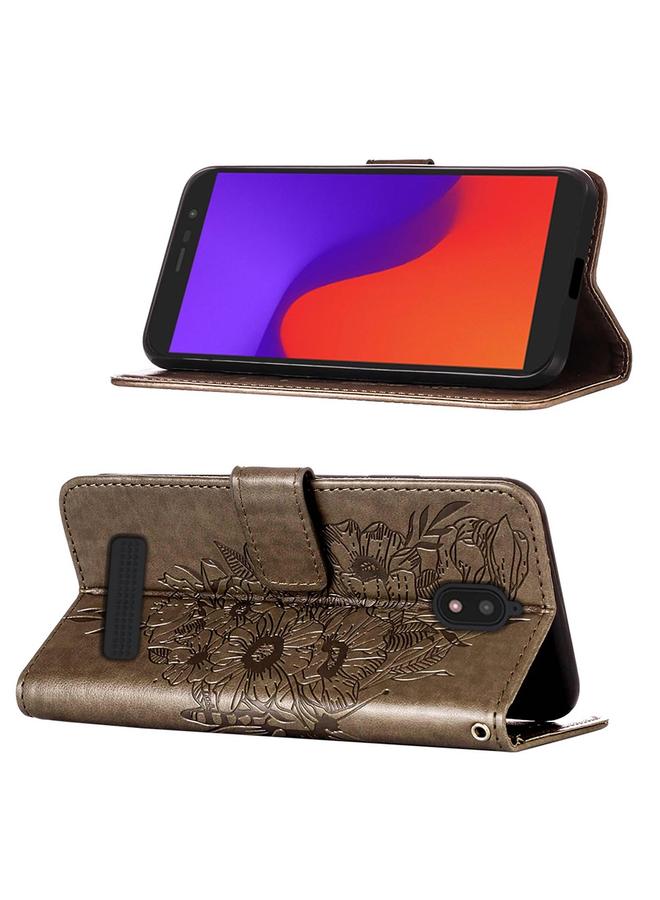 S-TOP Case For BLU View 2 2022 / 2020 Embossed Butterfly Flip Leather Phone Case - Image 3