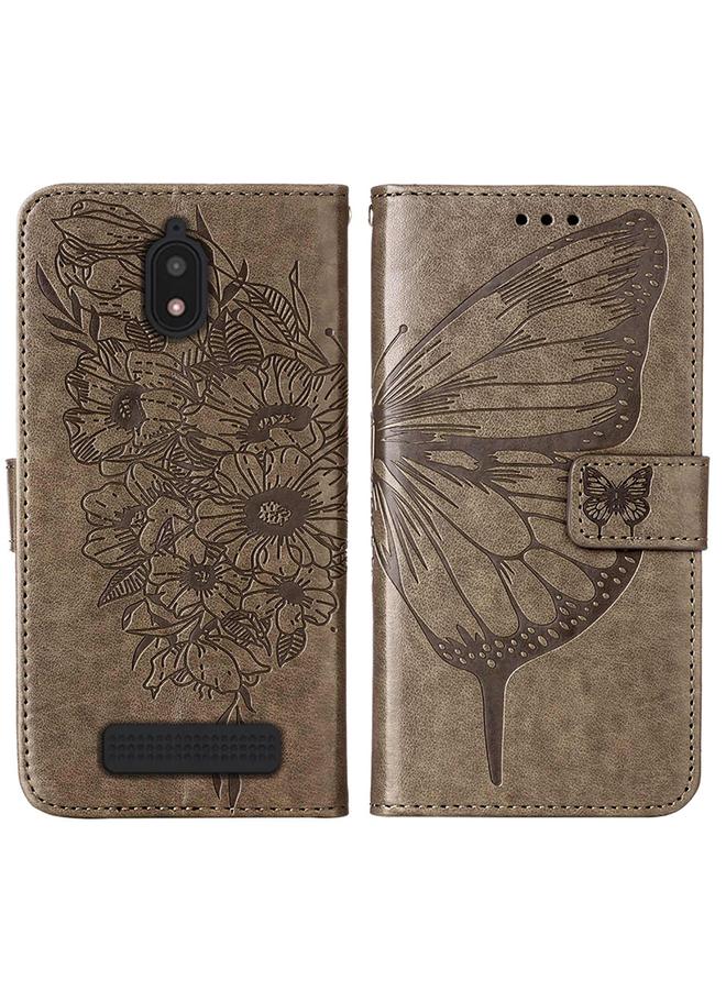 S-TOP Case For BLU View 2 2022 / 2020 Embossed Butterfly Flip Leather Phone Case - Image 2