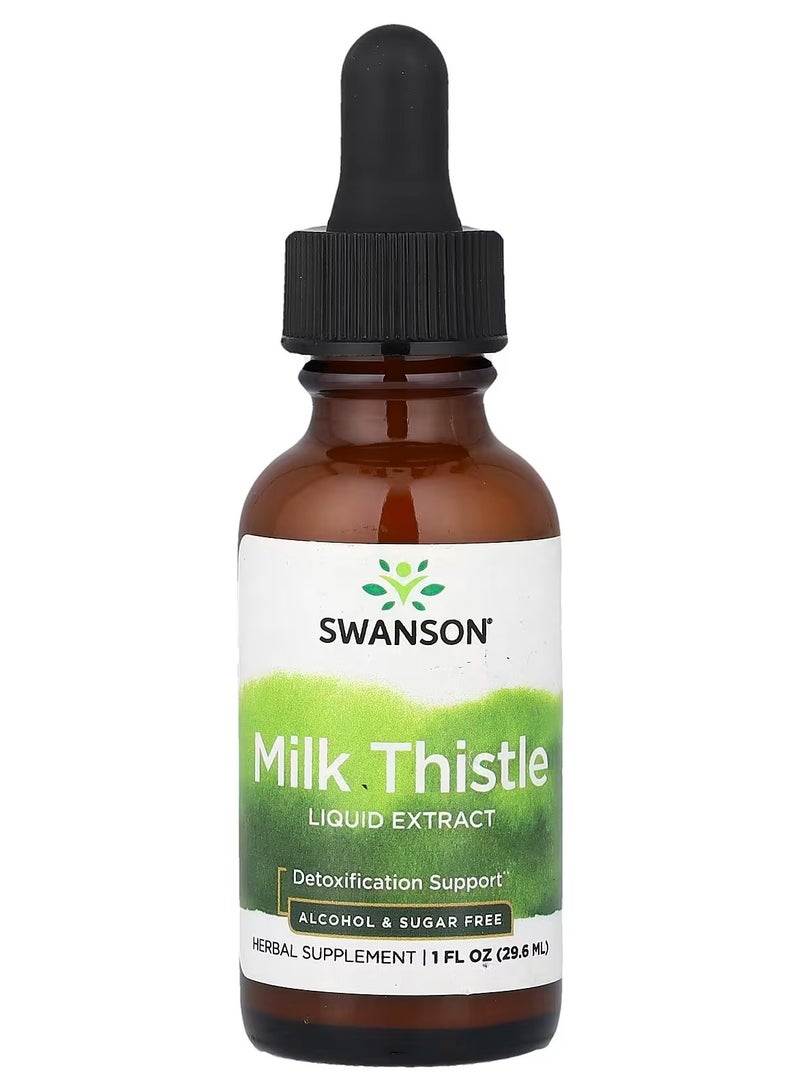 Swanson, Milk Thistle Liquid Extract, Alcohol & Sugar Free, 1 fl oz (29.6 ml)