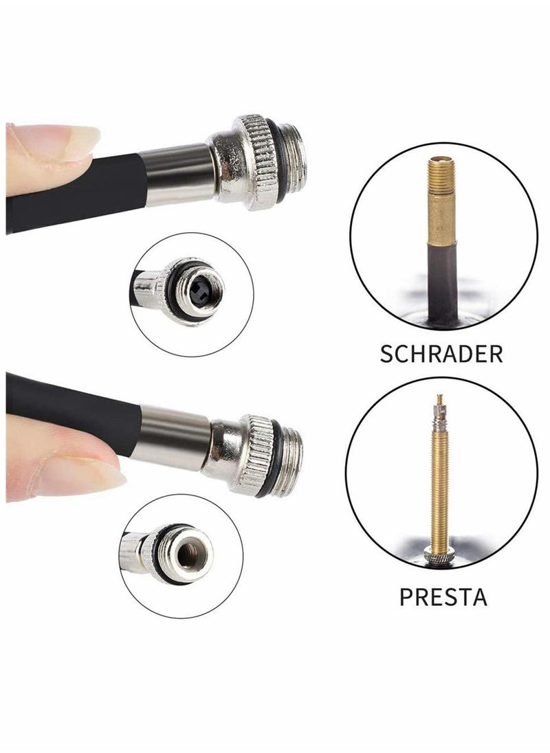 Generic - Bike Pump Farzeo Aluminum Alloy Portable Mini Bicycle Tire Pump Super Fast Tyre Inflation Compatible with Universal Presta and Schrader Valve Frame Mounted Air Pump for Road, Ball Pump Needle - Image 1