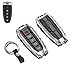 facaizhu Heavy Key Fob Cover Case Protector for Ford Keychain Accessories for Ford CMax Edge Escape Expedition Explorer Flex Focus Taurus Lincoln MKS MKT MKX Navigator ModelC Silver - Image 2