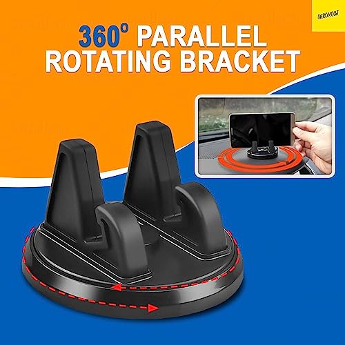 karomouj KMA331 Rotable Mobile Phone Stand | Desktop Phone Holder | Rotation Car Dashboard for Desk, Bed, Table, Office, Video Recording, Home & Online Classes.(Black, Pack of 1) - Image 4