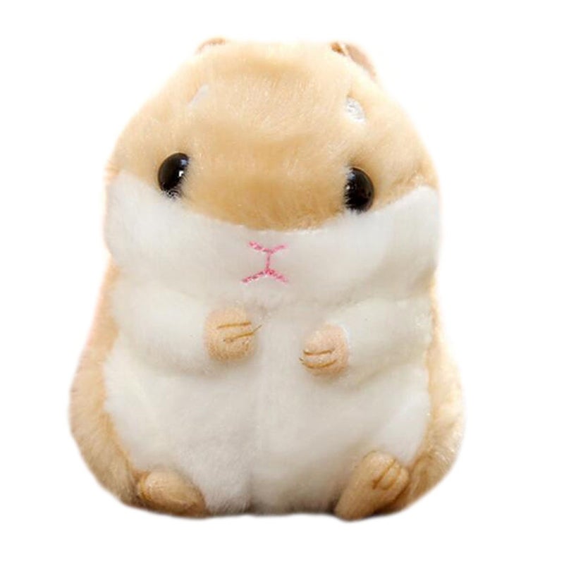 AngelGift Cuddly Hamster Soft Stuffed Animals Cushion Toy Doll 4 10cm Mouse Plushie Toys Best Birthday Gifts for The Children Kids Baby Toys Khaki - Image 3
