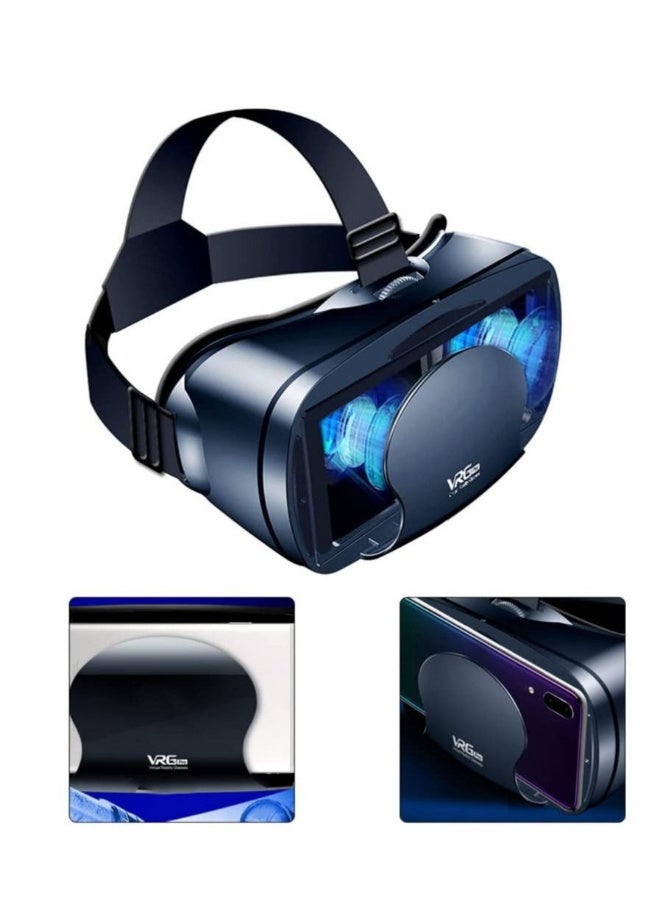 نظارات الواقع الافتراضي VR لسماعات الرأس لجهاز أندرويد، نظارات جديدة، لمشاهدة الأفلام ثلاثية الأبعاد، ألعاب، متوافقة، ناعمة ومريحة، قابلة للتعديل، مسافة قابلة للتعديل، باللون الأسود - Image 4