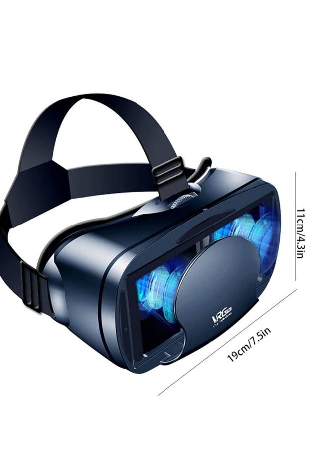 نظارات الواقع الافتراضي VR لسماعات الرأس لجهاز أندرويد، نظارات جديدة، لمشاهدة الأفلام ثلاثية الأبعاد، ألعاب، متوافقة، ناعمة ومريحة، قابلة للتعديل، مسافة قابلة للتعديل، باللون الأسود - Image 5