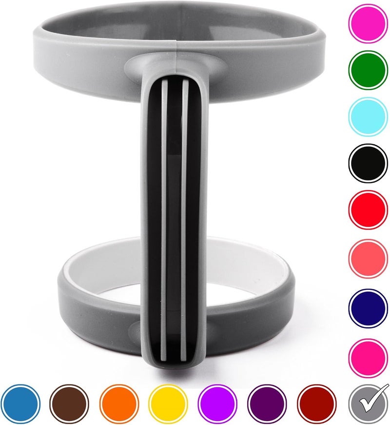 STRATA CUPS 30 oz Tumbler Handle - Available For 30 oz YETI Tumbler, OZARK TRAIL, Rambler Tumbler- BPA free (Gray) - Image 4