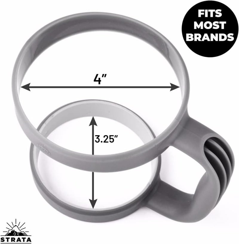 STRATA CUPS 30 oz Tumbler Handle - Available For 30 oz YETI Tumbler, OZARK TRAIL, Rambler Tumbler- BPA free (Gray) - Image 2