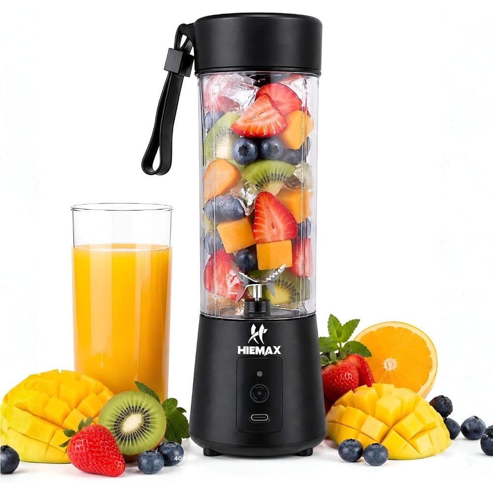Portable Blender 400ml USB Rechargeable Smoothie Maker Black
