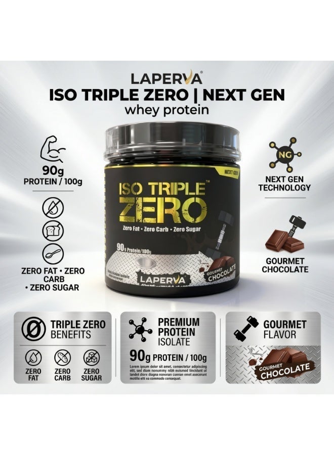 Laperva Iso Triple Zero Next Generation Whey Protein, Gourmet Chocolate Flavor, 1LB – Lactose, Soy, Gluten-Free, Zero Sugar, Low-Carb, High-Protein - Image 5