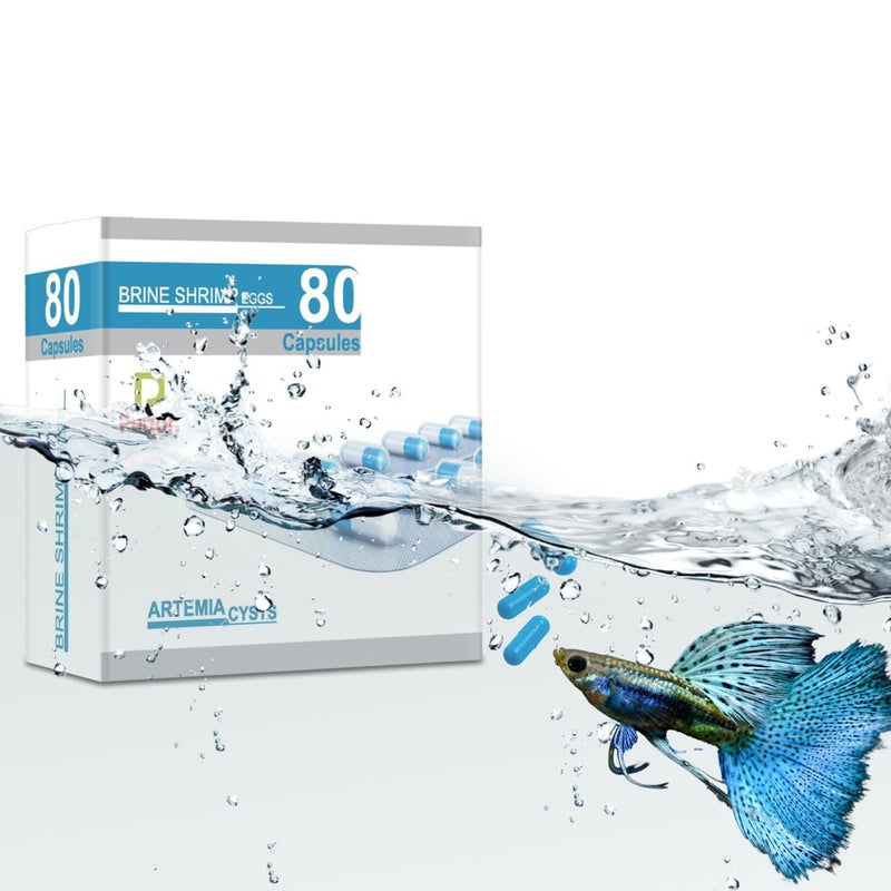 VAYINATO Peqon Artemia Cysts (Brine Shrimp Eggs) - 80 Capsule With 90% Hatching Rate - Image 1