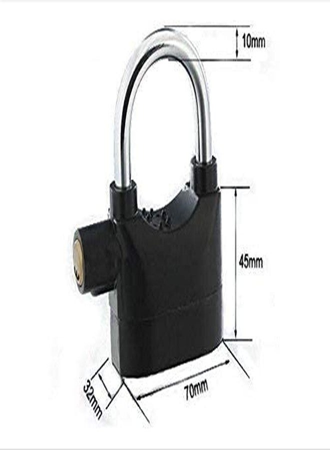 PIPALIYA Anti Theft Burglar Pad Lock Alarm Security Siren for Home Office Bike Bicycle Shop (Black) - Image 2