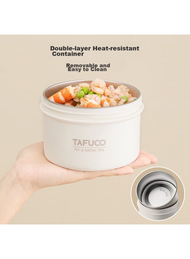 Tafuco Microwave-safe Lunch Box For Office Workers, 316l Stainless Steel Student Bento Box, 650ml + 450ml*2, T5391 - Image 3