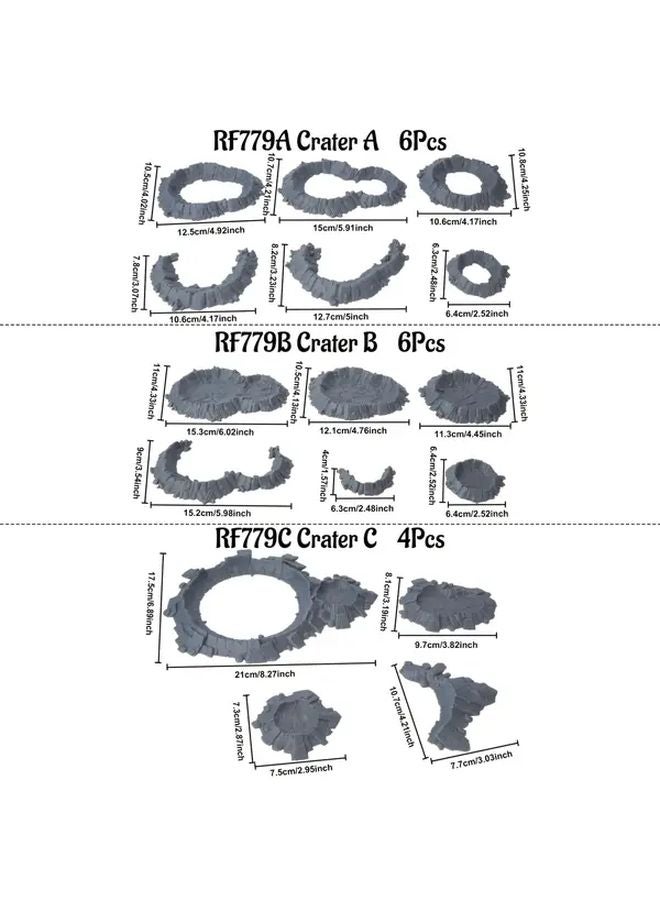 RF779C فوهة بركان C تأثيرات انفجار واقعية مجموعة تضاريس مصغرة لألعاب لعب الأدوار - Image 5
