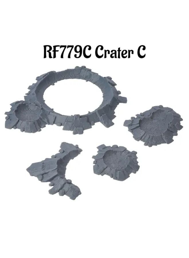 RF779C فوهة بركان C تأثيرات انفجار واقعية مجموعة تضاريس مصغرة لألعاب لعب الأدوار - Image 1