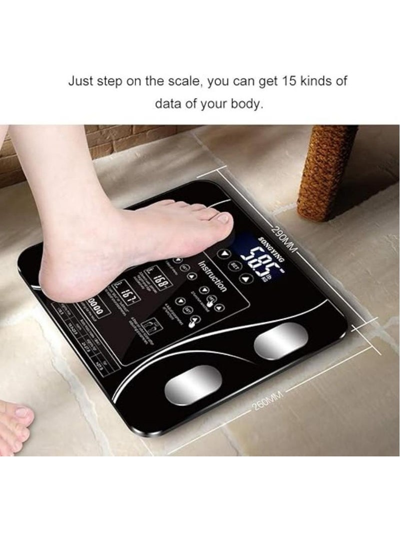 DUNISO Intelligent Electronic Weight Scale, Electronic Digital Weighting Scale,High Precision Digital Fat Scale,Body Fat Scales,Durable and Accurate,with Led Display,Precisely Track 15 Health Metrics,for Effective Weight Management ﻿ - Image 3