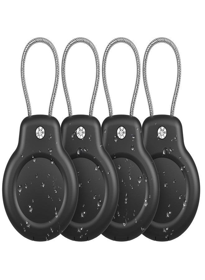 SPGUARD for AirTag Holder Waterproof Case with Keychain, Hidden Air Tags-4 Pack for Apple Air Tag Holder with Wire Cable Lock Key Ring Chain Air Tagholder Accessories for GPS Item Tracker Kids,Keys,Luggage - Image 1