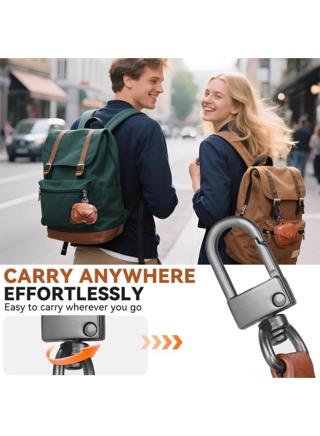 For Airpods 4 Case Leather, AirPods Pro Case with Keychain & Cleaner Kit for Apple Airpods 4th Generation 2024, Full Protective Leather Case Cover for Men Women (Brown) - Image 5