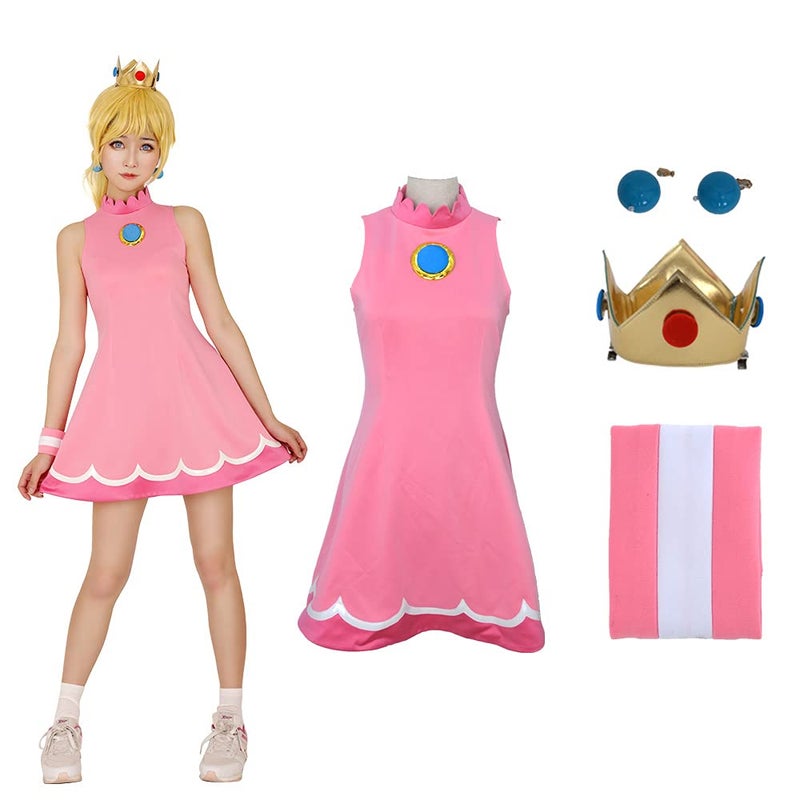 miccostumes Women's Princess Tennis Dress Cosplay Costume with Crown (S) - Image 4