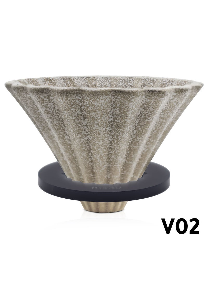 MIBRU COFFEE CIRAMIC DRIPPER ZIGZAG V02 1-4 CUPS Acrylic base - Image 1