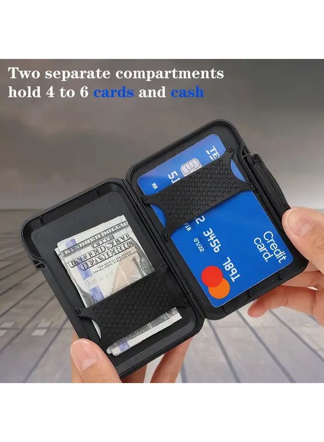 Magnetic Phone Case For iPhone 16 15 14 12 Series With Detachable Black MagSafe Wallet - Image 4