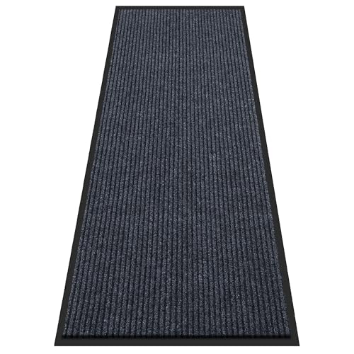 BesWin Large Indoor Outdoor Door Mat, 2' x 6' Heavy Duty Commercial Floor Mat Inside Outside Entrance, Rubber Border Doormats for Entryway, High Traffic Area, Waterproof, Low-Profile, Easy to Clean - Image 1