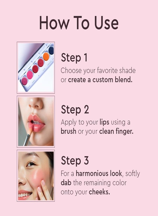 C2P PROFESSIONAL MAKEUP C2P Pro Pop Lip Shade 6 in 1 Lipstick Palette for Women - Waterproof, Long-Lasting, Smudge-Proof, Highly Pigmented Lip Pallete for All-Day Wear (Sunset Hues, 21g) - Image 4