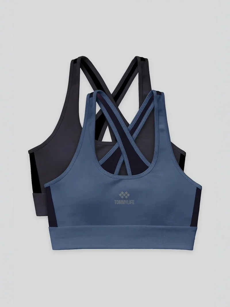TOMMYLIFE TOMMY Fitted Sleeveless Crop Sports Top