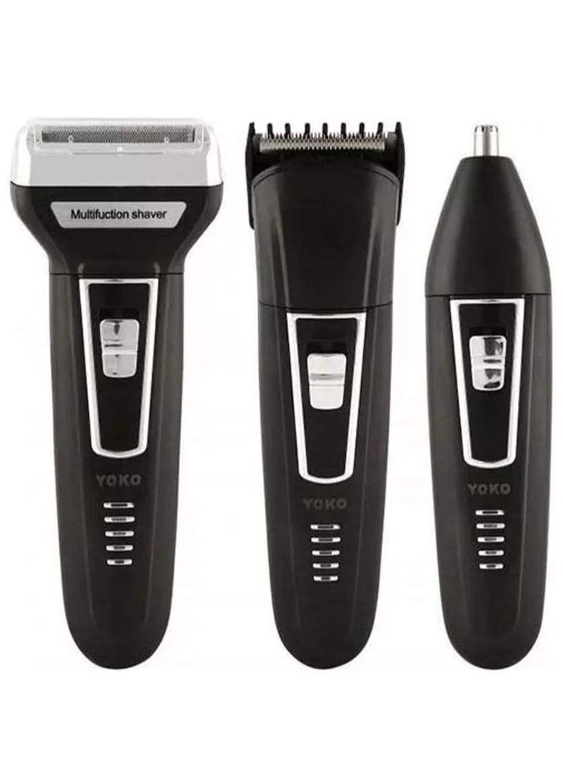 Generic 3 in 1 Electric Razor Men Beard Trimmer Rechargeable Waterproof Shaver Professional Cordless Hair Clippers Nose Hair Trimmer Grooming Set  - Image 2