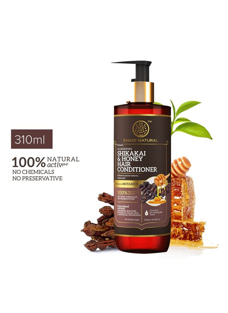 Khadi Natural - Khadi Natural Shikakai and Honey Conditioner Conditioner that makes hair rich and silky Nourish hair and adds health Suitable for all hair types Powered Botanics 310ml - Image 1