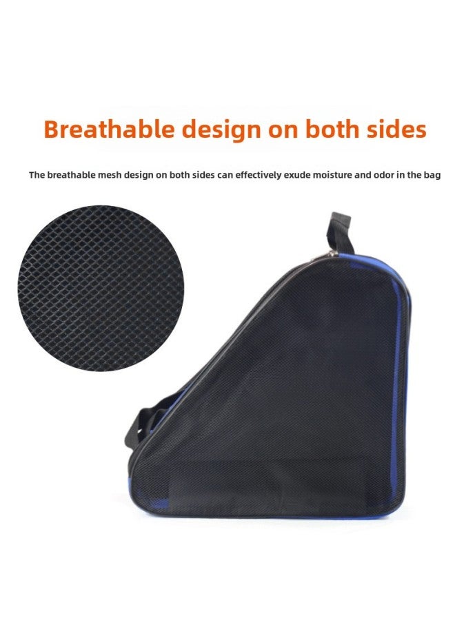 Generic Private Skating Roller Skate Bag Large Capacity Children's Roller Skates Thickened Single Double Shoulder Storage Backpack-Color:Black-Capacity:20-35L  - Image 4