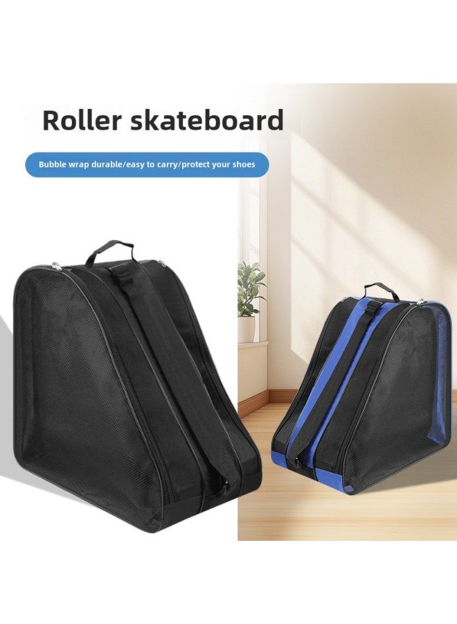 Generic Private Skating Roller Skate Bag Large Capacity Children's Roller Skates Thickened Single Double Shoulder Storage Backpack-Color:Black-Capacity:20-35L  - Image 2