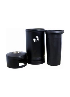 LACOT GENERAL TRADING LLC Ashtray Outdoor Garbage Bin | 60L | Black  - Image 2