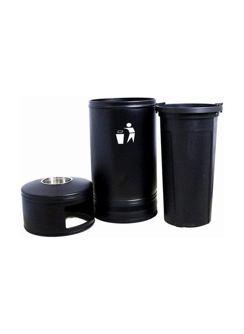 LACOT GENERAL TRADING LLC Ashtray Outdoor Garbage Bin | 60L | Black  - Image 2