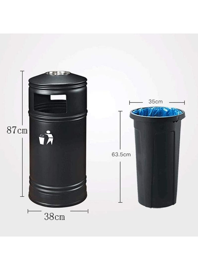 LACOT GENERAL TRADING LLC Ashtray Outdoor Garbage Bin | 60L | Black  - Image 3