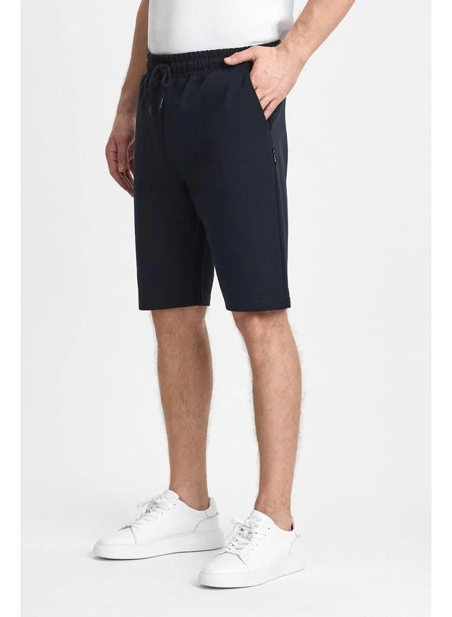 Mmetalic  Men's Black Shorts - Elastic Waistband with Side Pockets, Regular Fit Comfortable Cut for Men | Best Price UAE
