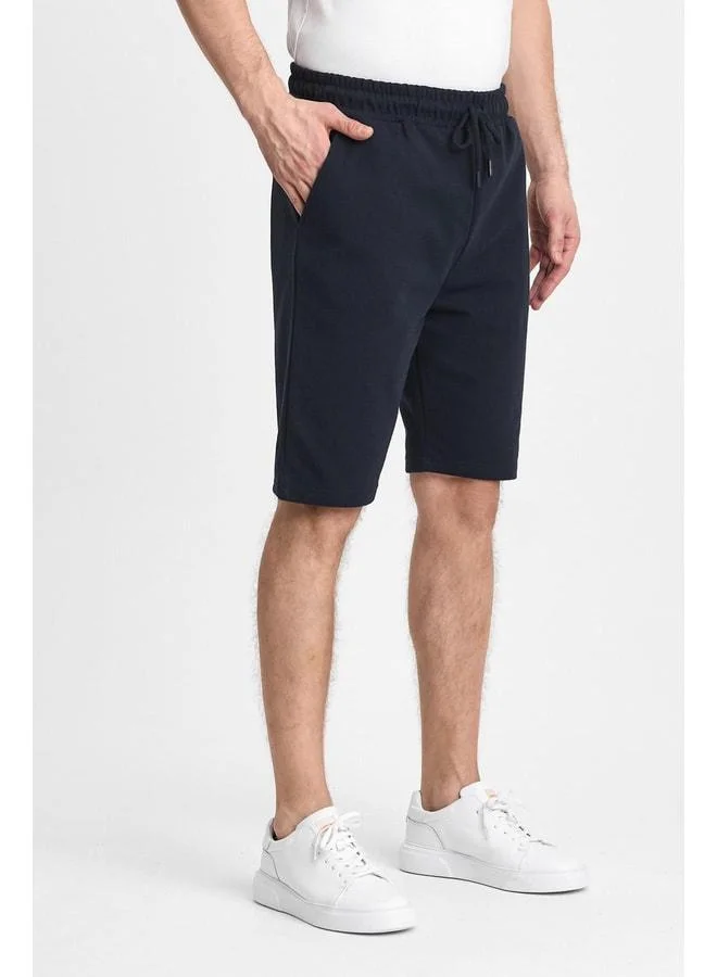 Mmetalic  Men's Black Shorts - Elastic Waistband with Side Pockets, Regular Fit Comfortable Cut for Men | Best Price UAE
