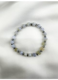 Kehribar Point Amber Point Chalcedony Natural Stone Bracelet  - Image 4