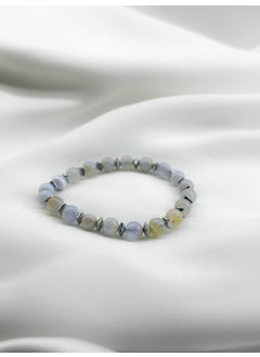Kehribar Point Amber Point Chalcedony Natural Stone Bracelet  - Image 1