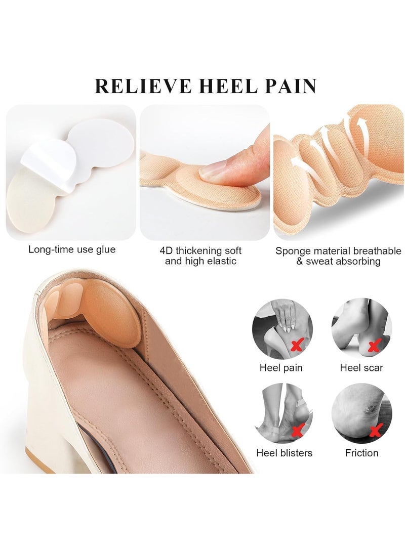 Heel Cushion Pads, 6 Pairs Heel Shoe Grips Liner Self-Adhesive Shoe Insoles Foot Care Protector (Black and Skin Color) - Image 4