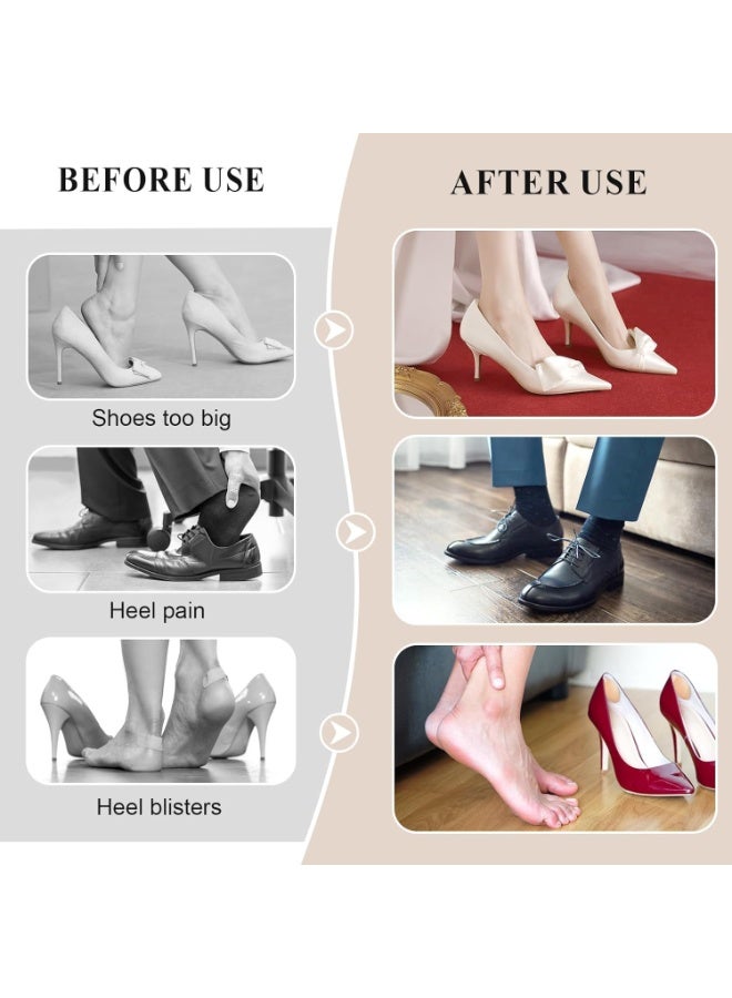 Heel Cushion Pads, 6 Pairs Heel Shoe Grips Liner Self-Adhesive Shoe Insoles Foot Care Protector (Black and Skin Color) - Image 5