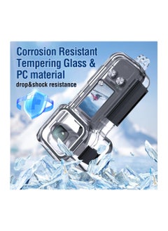 KASTWAVE Waterproof Housing Case for DJI Osmo Pocket 3, Touchscreen Underwater Diving Protective Shell Waterproof up to 50m/164/ft with Helmet Bracket & 1/4 Bracket Accessories  - Image 3