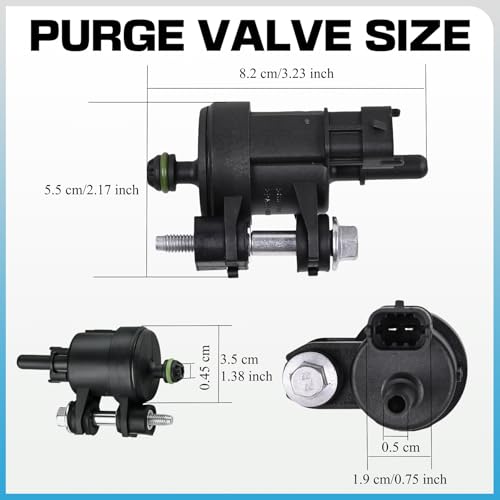 PANNUOSCS Vapor Canister Purge Valve - Compatible with Buick Enclave LaCrosse Cadillac ATS CTS SRX XTS Chevy Caprice Equinox Impala GMC Acadia Canyon Terrain - Replaces 12610560 12690512 911082 - Image 2