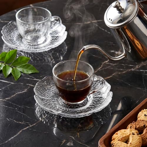 Jowgut 10 Pack Small Clear Glass Plates, 4.7 Inch Clear Coffee Tea Saucer, Mini Glass Snack Dishes Tabletop Coasters Set for Teacup, Appetizer, Salad, Fruit - Image 5