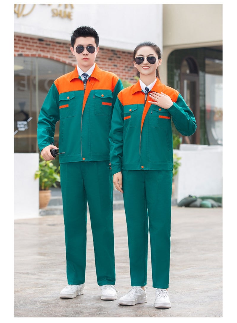 NIBEMINENT Long Sleeve Work Uniform Set Wear Resistant Dirty Proof Electro-Mechanical Labor Protective Clothing - Image 1