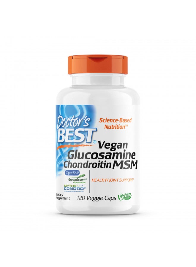 Doctor's BEST Doctor's Best Vegan Glucosamine Chondroitin MSM, Joint Health, Hair, Skin & Nails, Capsule,120 count  - Image 1